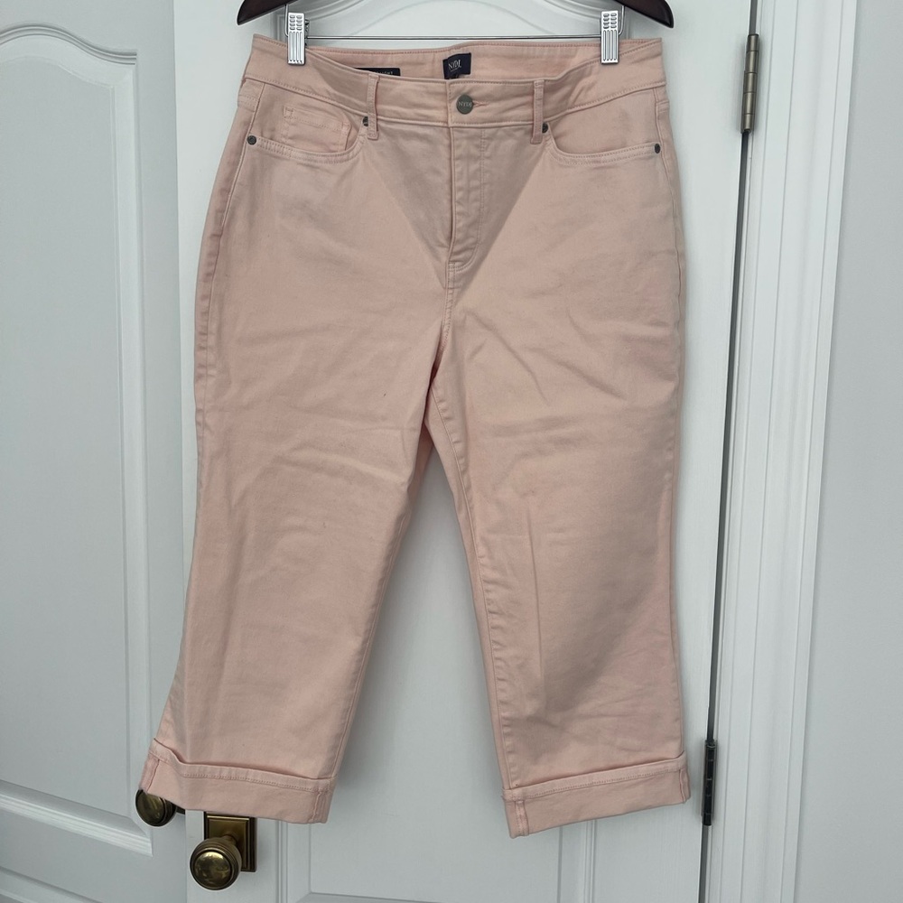 NYDJ Not Your Daughter’s Jeans Marilyn Straight Capri Jeans Size 14 Light Pink - Picture 3 of 7